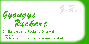 gyongyi ruckert business card