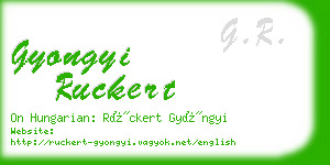 gyongyi ruckert business card